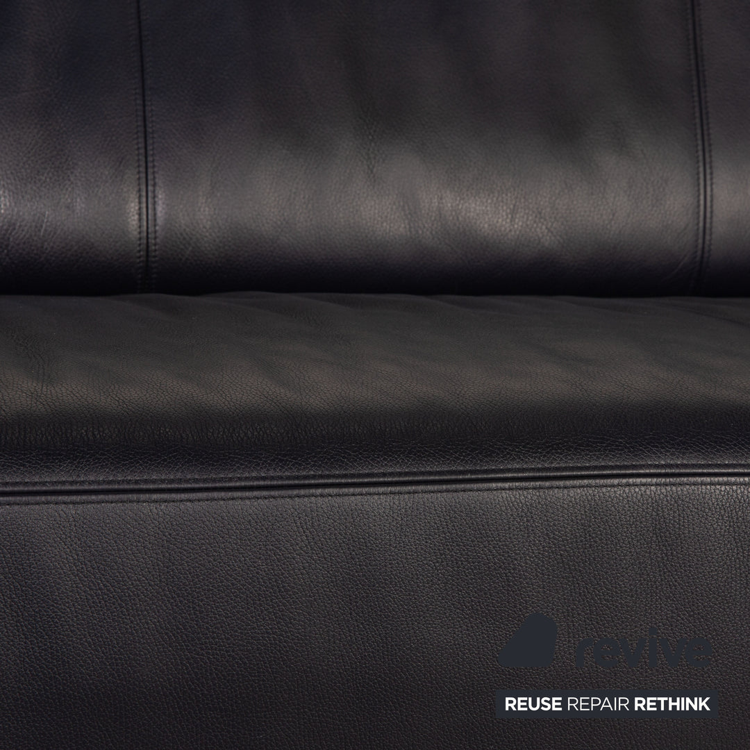 Rolf Benz 747 leather sofa blue two-seater couch