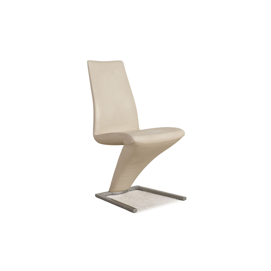 Rolf Benz 7800 leather chair cream