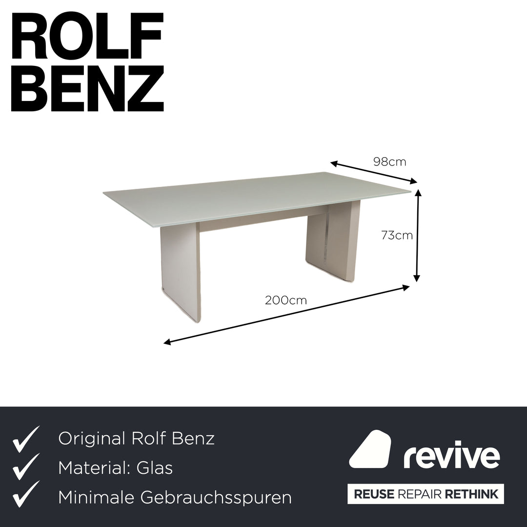 Rolf Benz 8821 Glas Tisch Weiß Esstisch