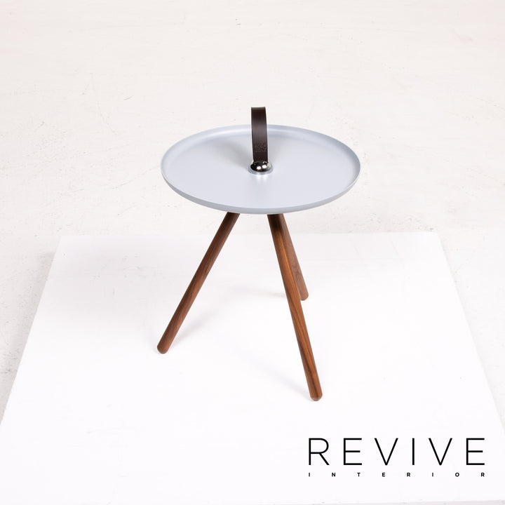 Rolf Benz 973 Wood Steel Coffee Table Ice Blue Blue Side Table Table #14388