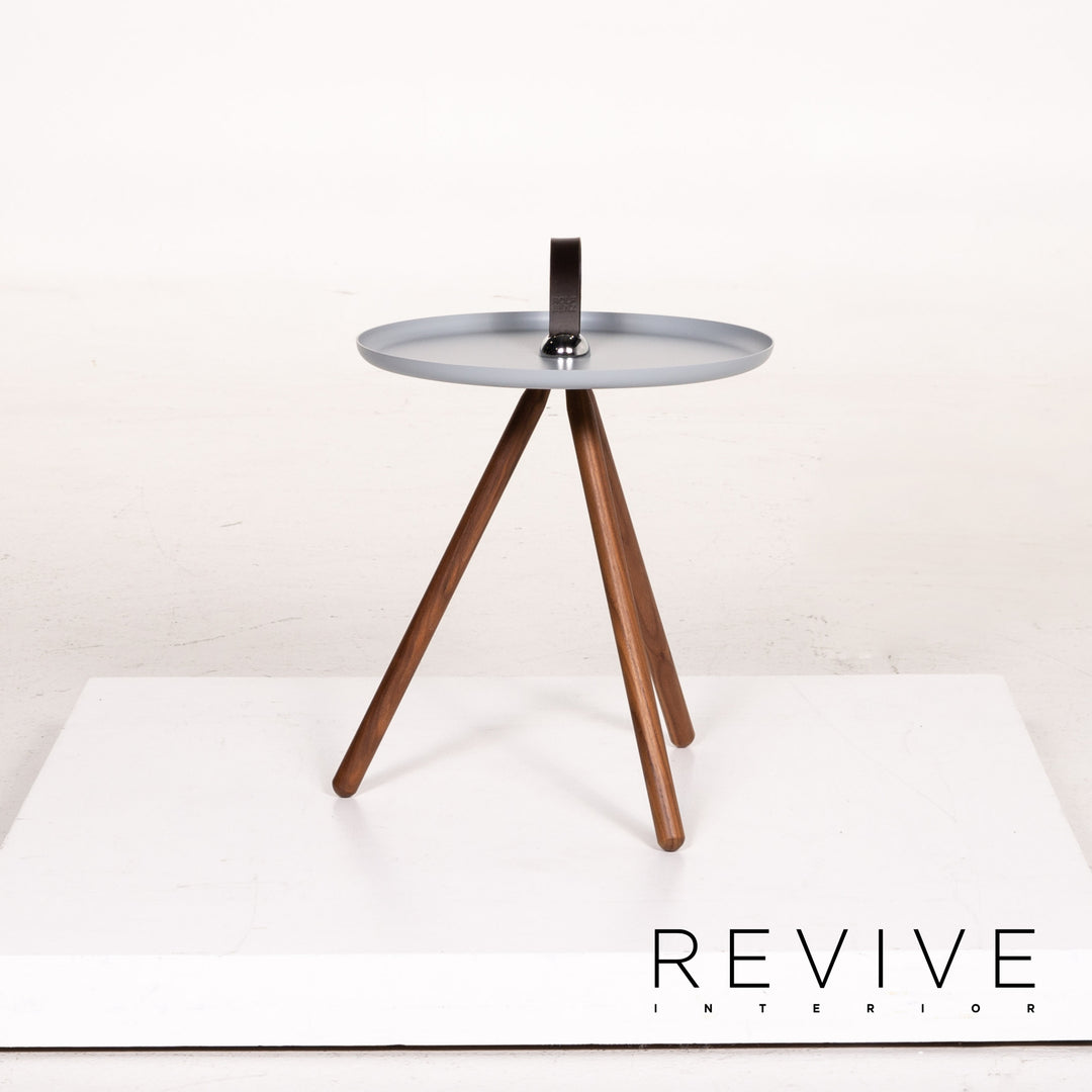 Rolf Benz 973 Wood Steel Coffee Table Ice Blue Blue Side Table Table #14388