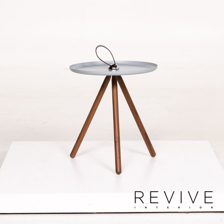 Rolf Benz 973 Wood Steel Coffee Table Ice Blue Blue Side Table Table #14388