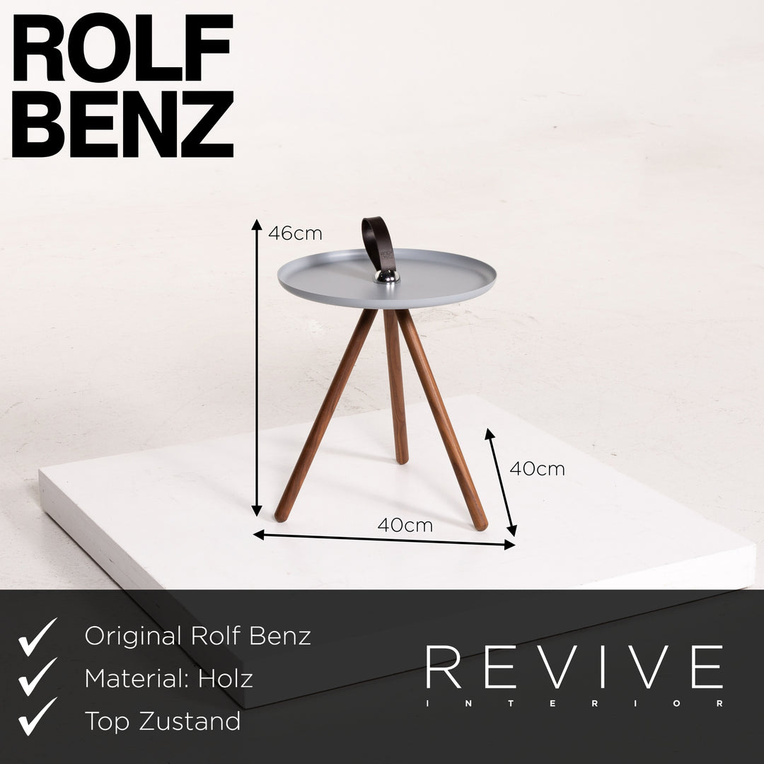 Rolf Benz 973 Wood Steel Coffee Table Ice Blue Blue Side Table Table #14388