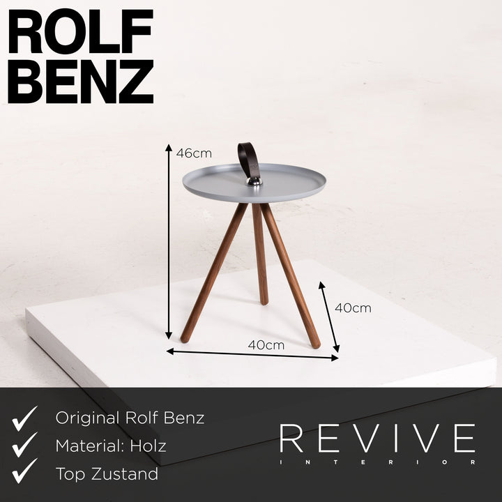 Rolf Benz 973 Wood Steel Coffee Table Ice Blue Blue Side Table Table #14388