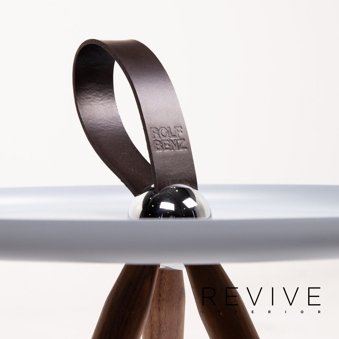 Rolf Benz 973 Wood Steel Coffee Table Ice Blue Blue Side Table Table #14388