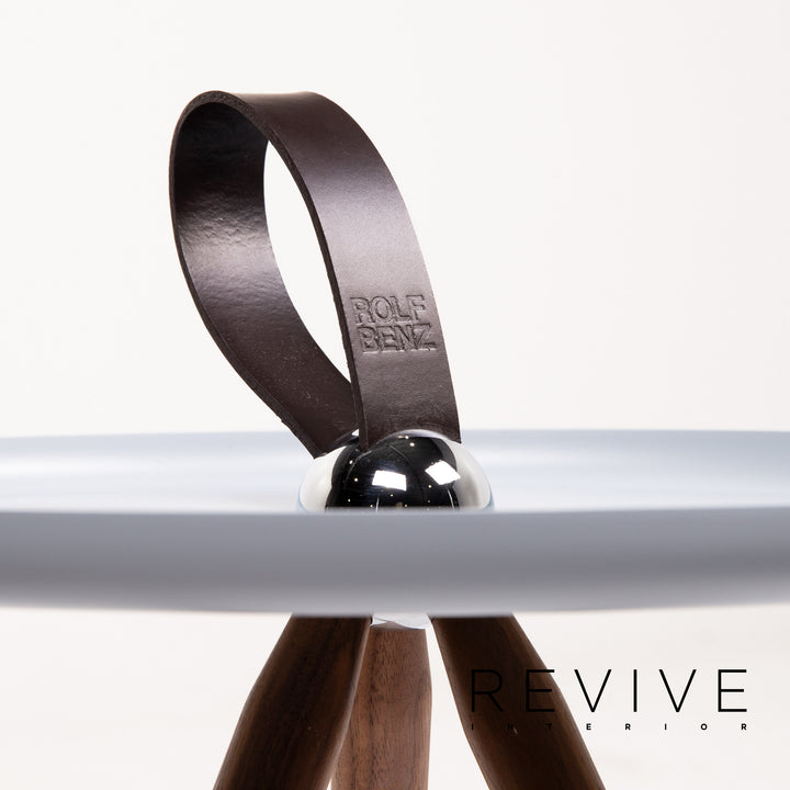 Rolf Benz 973 Wood Steel Coffee Table Ice Blue Blue Side Table Table #14388