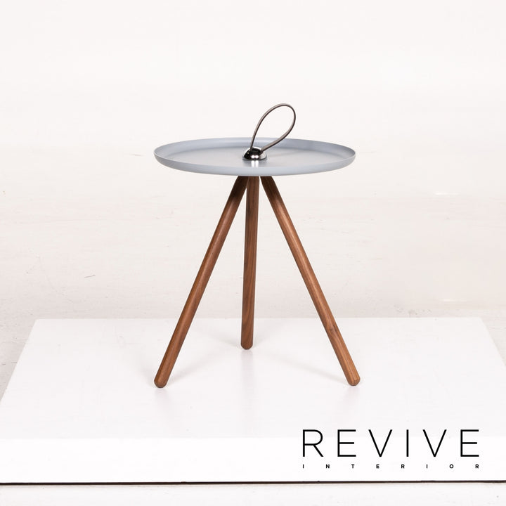 Rolf Benz 973 Wood Steel Coffee Table Ice Blue Blue Side Table Table #14388