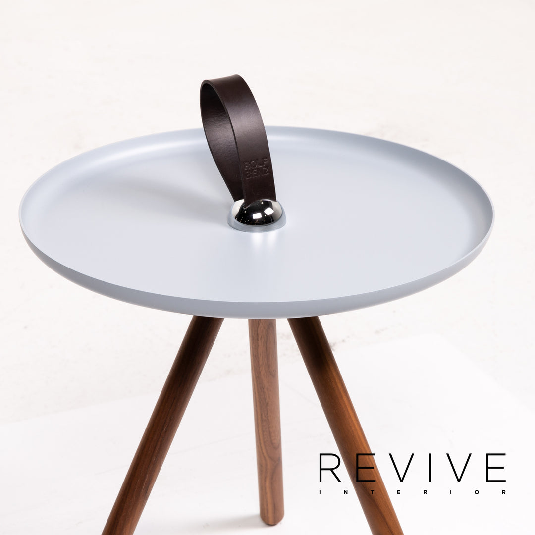 Rolf Benz 973 Wood Steel Coffee Table Ice Blue Blue Side Table Table #14388