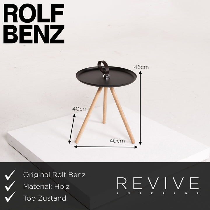 Rolf Benz 973 Holz Stahl Couchtisch Schwarz Beistelltisch Tisch #14186