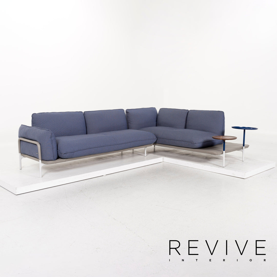 Rolf Benz Addit Fabric Corner Sofa Blue Shelf Multifunctional Function #13033
