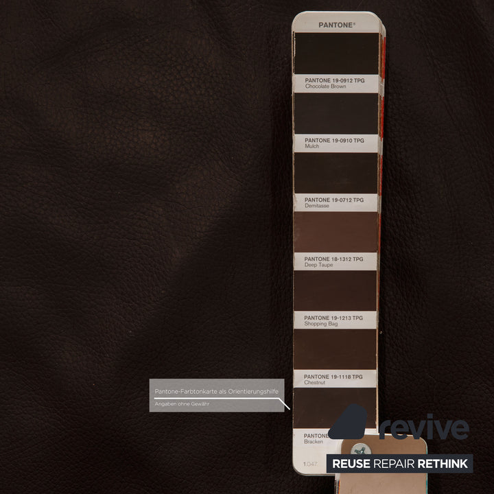 Rolf Benz AK 422 leather three-seater dark brown sofa couch function