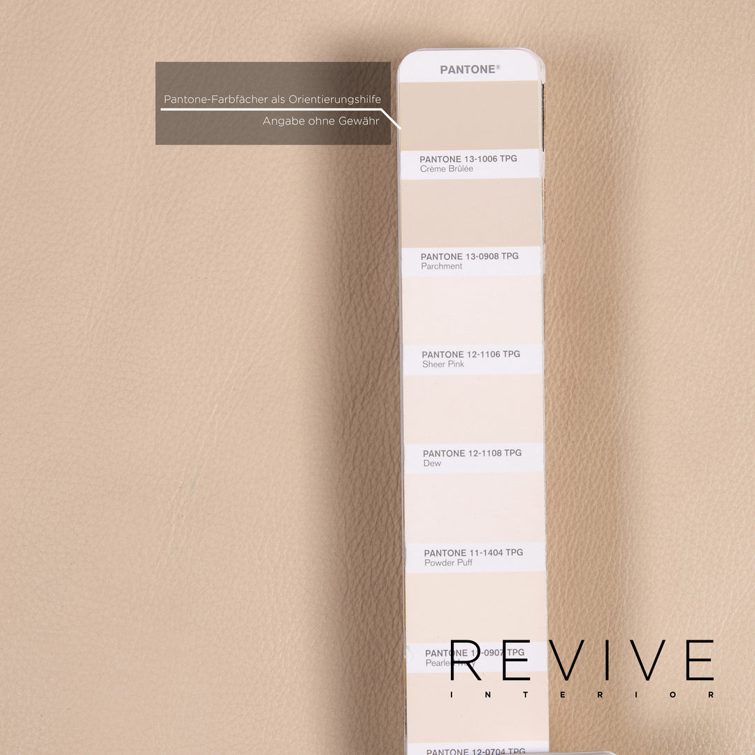 Rolf Benz AK 644 Leather Stool Cream Ottoman #14617