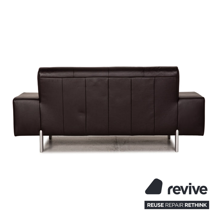 Rolf Benz AK 644 Leder Sofa Aubergine Zweisitzer Couch