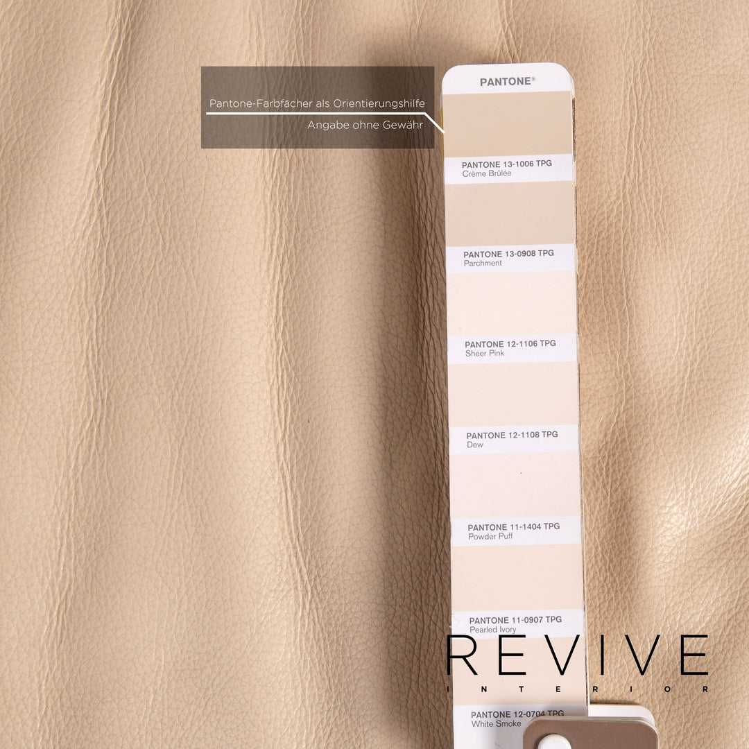 Rolf Benz AK 644 leather sofa cream two-seater function couch #14616