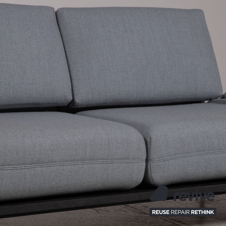 Rolf Benz Aura Stoff Sofa Blau Zweisitzer Funktion Couch