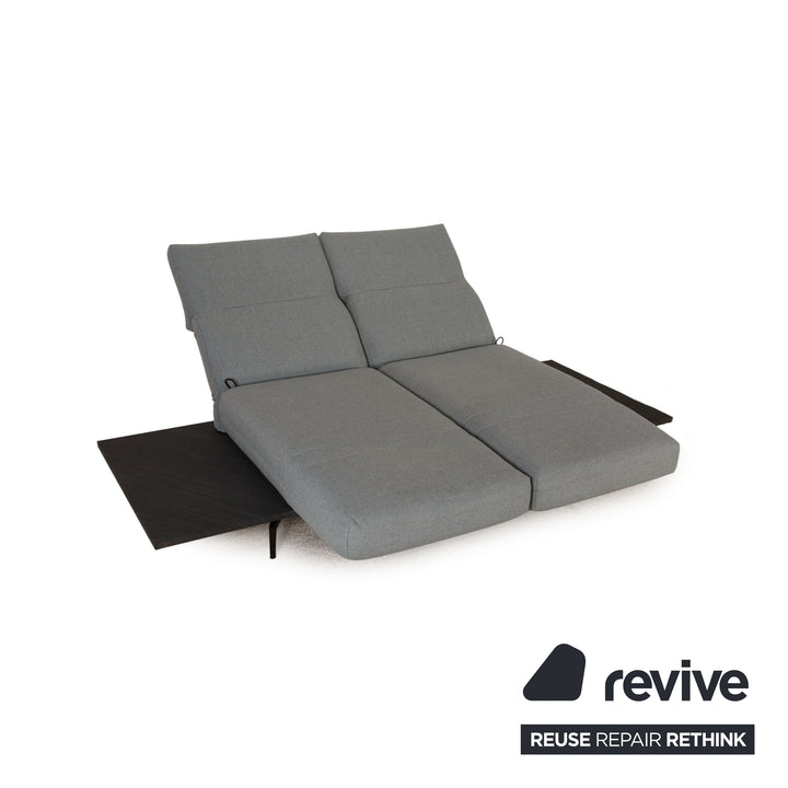 Rolf Benz Aura Stoff Sofa Eisblau Zweisitzer Couch Funktion Relaxfunktion