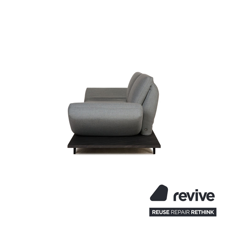 Rolf Benz Aura Stoff Sofa Eisblau Zweisitzer Couch Funktion Relaxfunktion