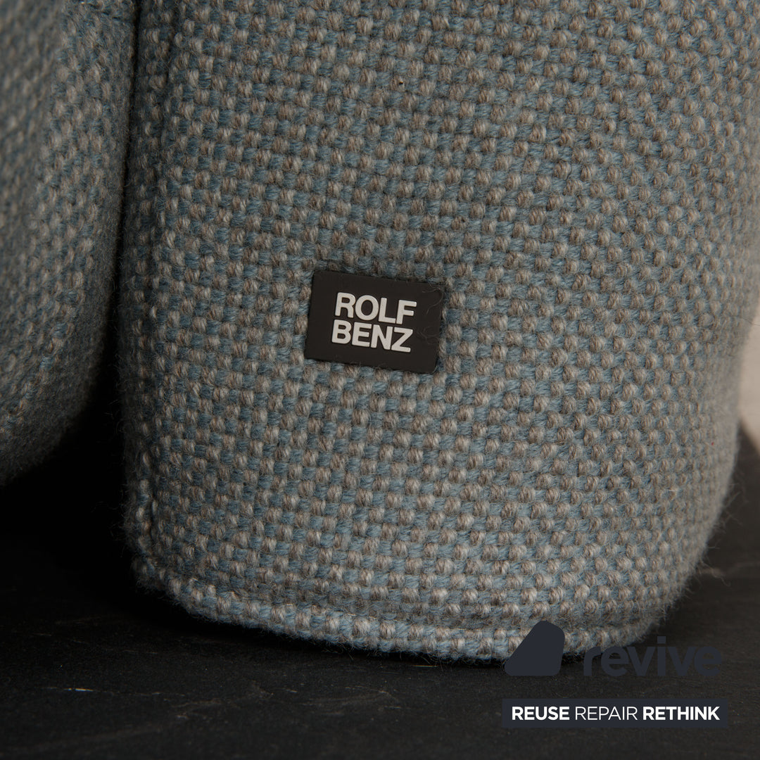Rolf Benz Aura Stoff Sofa Eisblau Zweisitzer Couch Funktion Relaxfunktion
