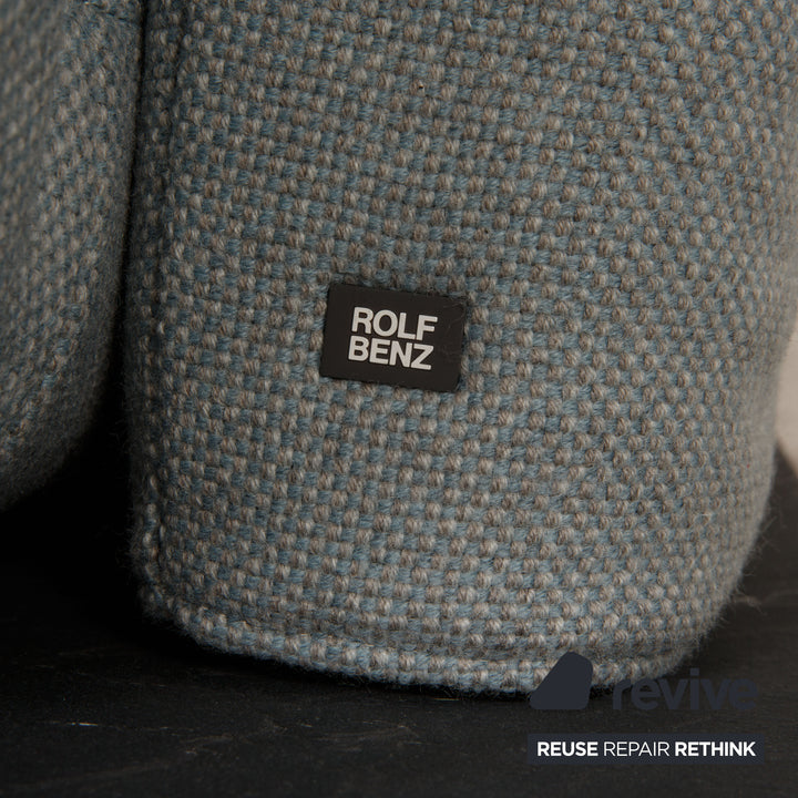 Rolf Benz Aura Stoff Sofa Eisblau Zweisitzer Couch Funktion Relaxfunktion