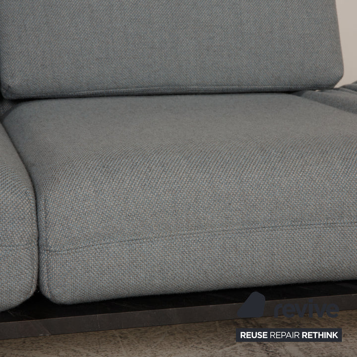Rolf Benz Aura Stoff Sofa Eisblau Zweisitzer Couch Funktion Relaxfunktion