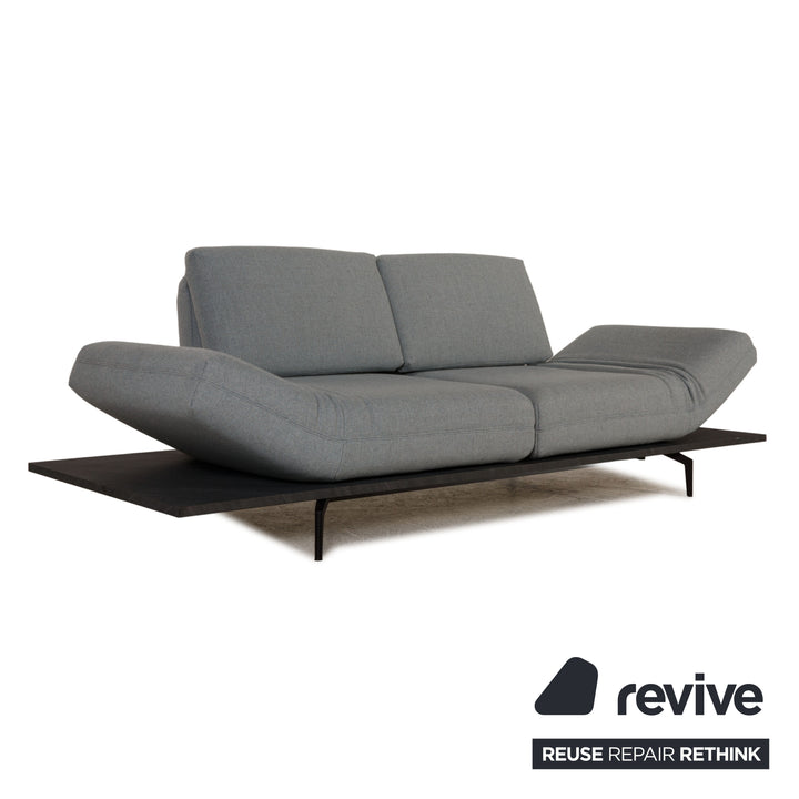 Rolf Benz Aura Stoff Sofa Eisblau Zweisitzer Couch Funktion Relaxfunktion