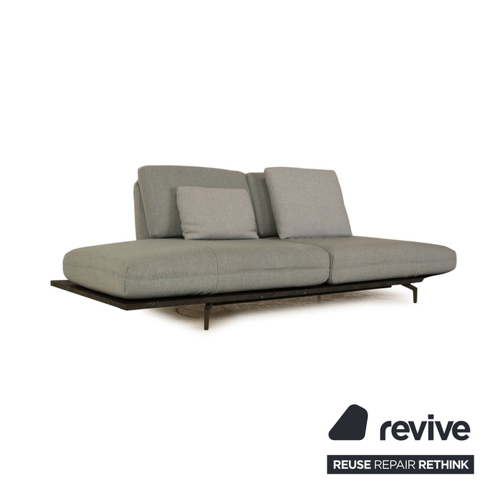 Rolf Benz Aura Stoff Zweisitzer Eisblau Sofa Couch Funktion