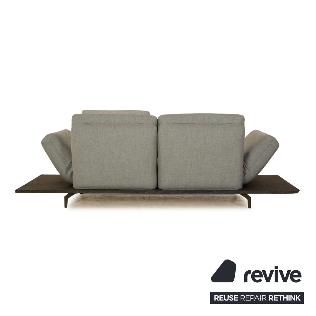 Rolf Benz Aura Stoff Zweisitzer Eisblau Sofa Couch Funktion