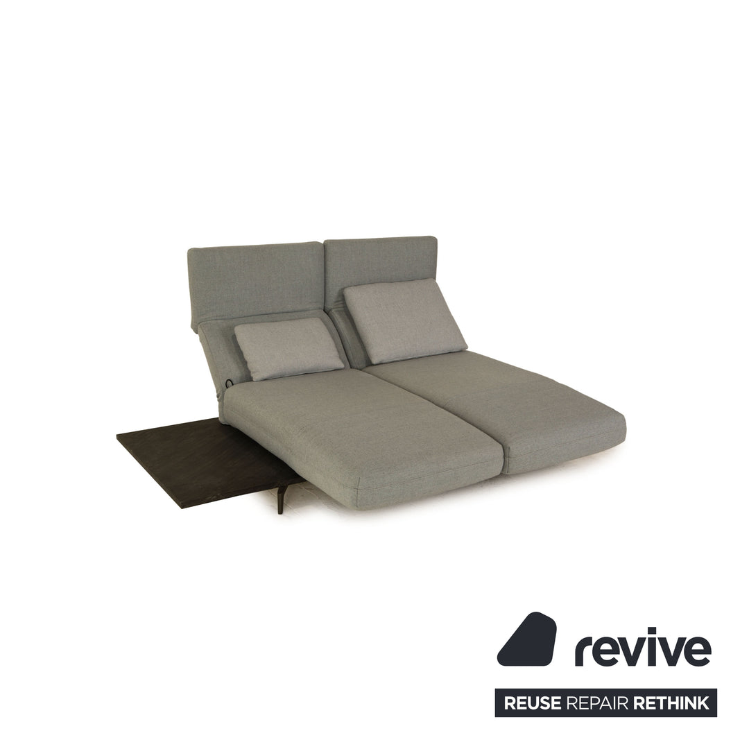 Rolf Benz Aura Stoff Zweisitzer Eisblau Sofa Couch Funktion