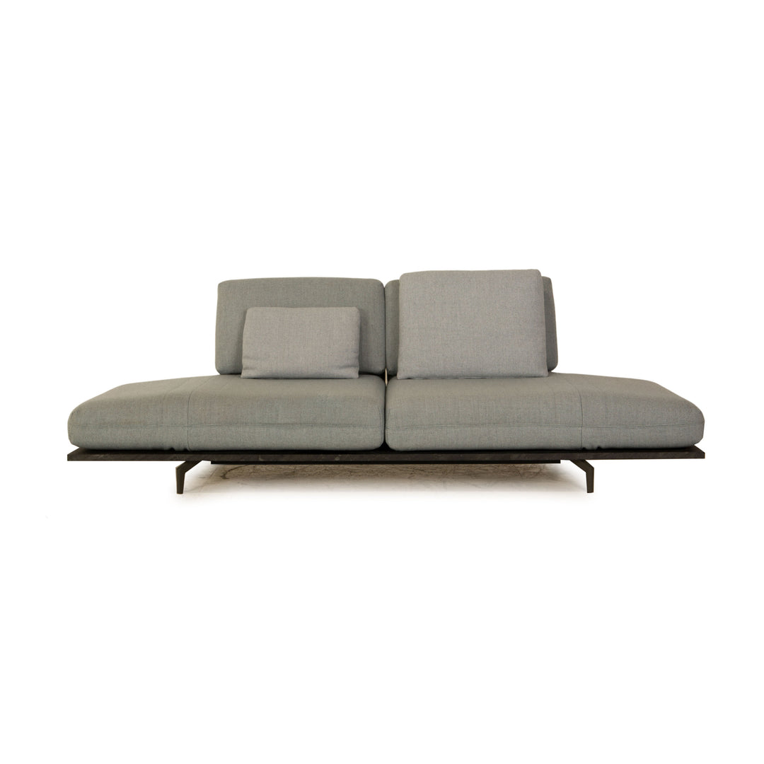 Rolf Benz Aura Stoff Zweisitzer Eisblau Sofa Couch Funktion