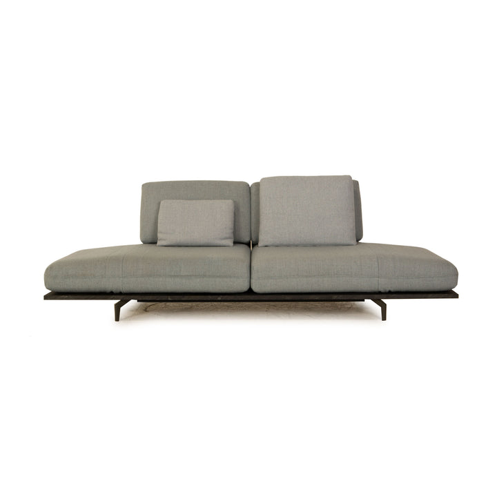 Rolf Benz Aura Stoff Zweisitzer Eisblau Sofa Couch Funktion