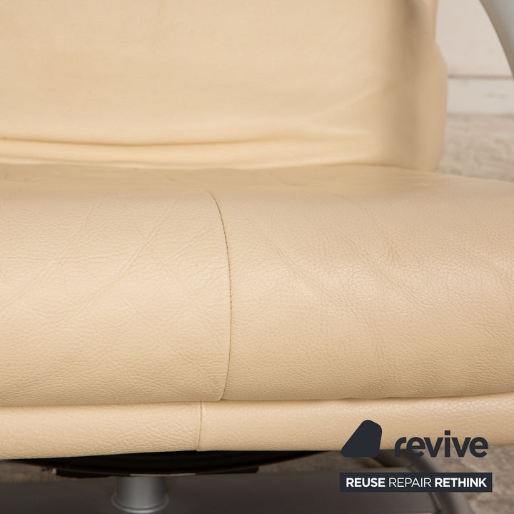 Rolf Benz BMP 418 leather armchair beige