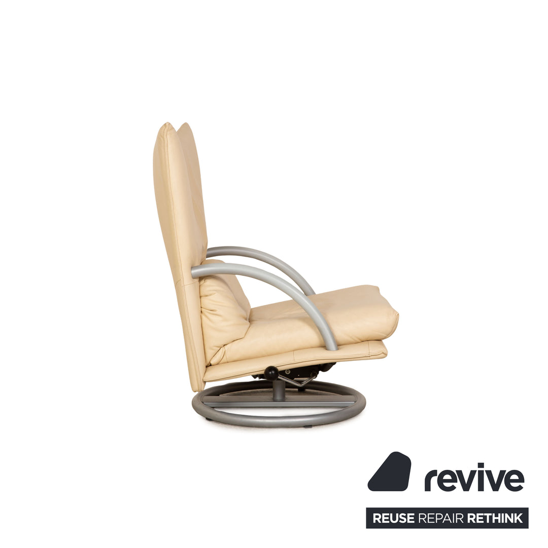 Rolf Benz BMP 418 leather armchair beige