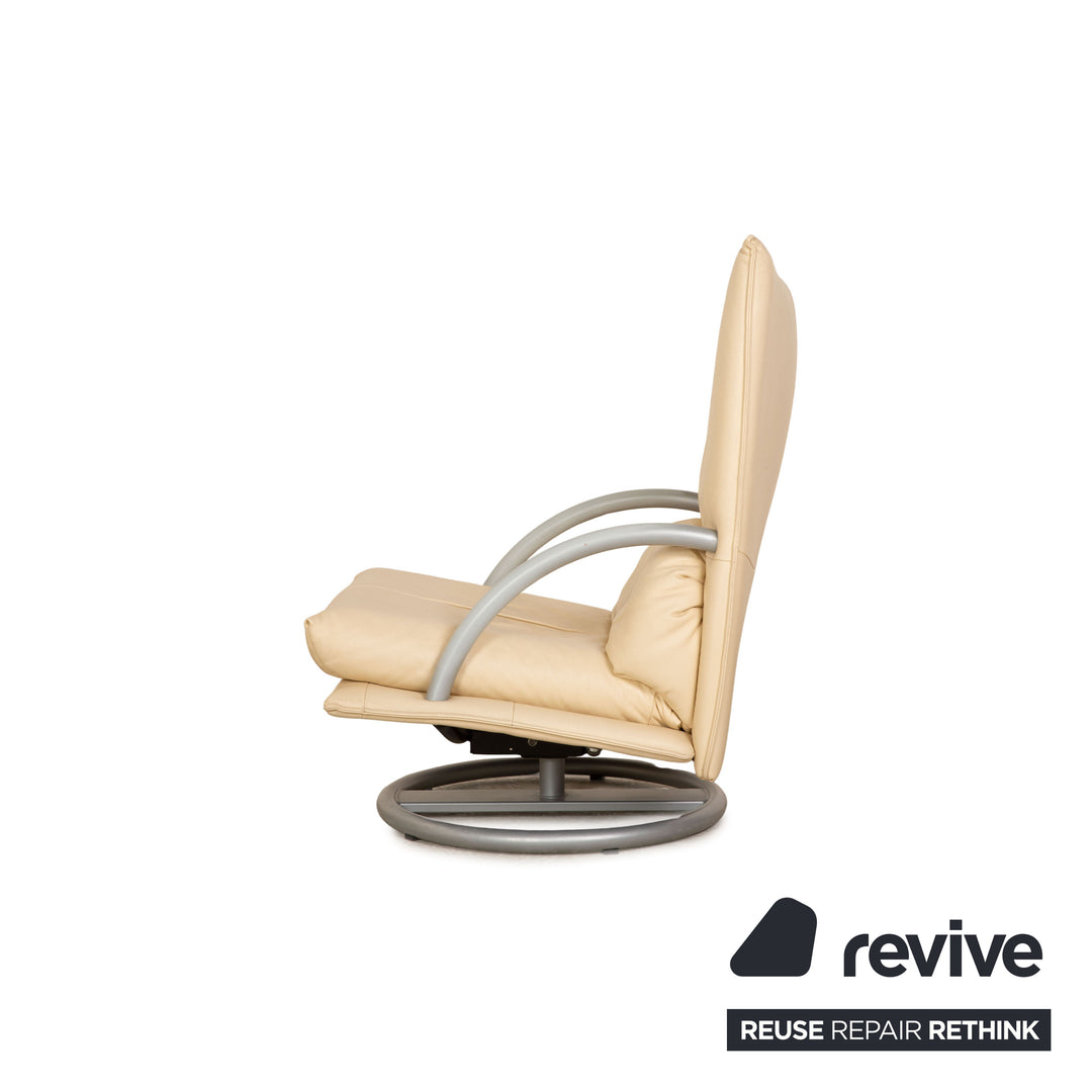 Rolf Benz BMP 418 leather armchair beige