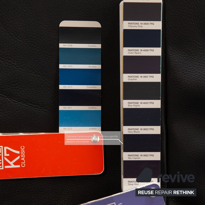 Rolf Benz BMP 418 Leather Armchair Dark Blue Blue