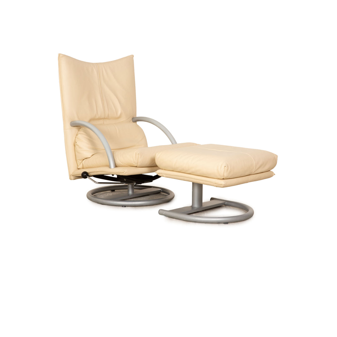 Rolf Benz BMP 418 leather armchair set beige
