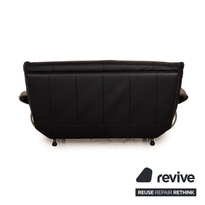 Rolf Benz BMP 418 leather two-seater blue dark blue sofa couch