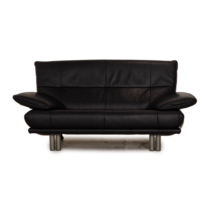 Rolf Benz BMP 418 leather two-seater blue dark blue sofa couch