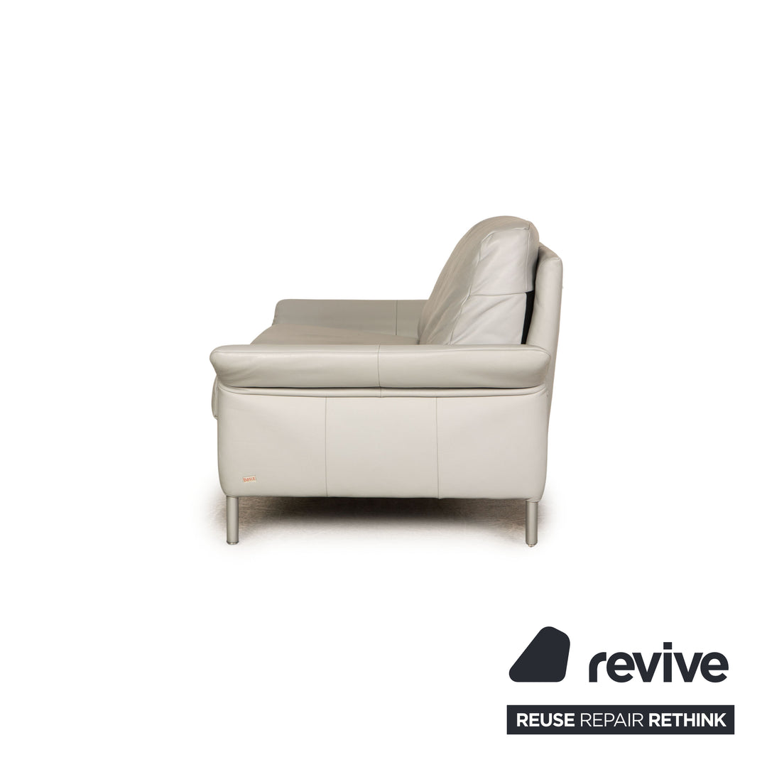 Rolf Benz BMP 650 leather sofa set ice blue three-seater two-seater couch