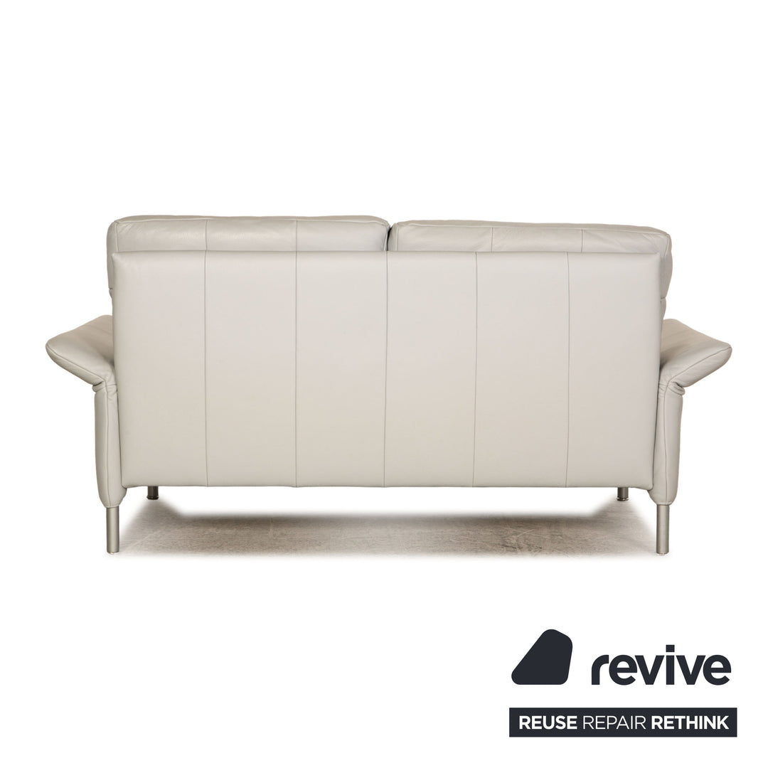 Rolf Benz BMP 650 leather sofa set ice blue three-seater two-seater couch