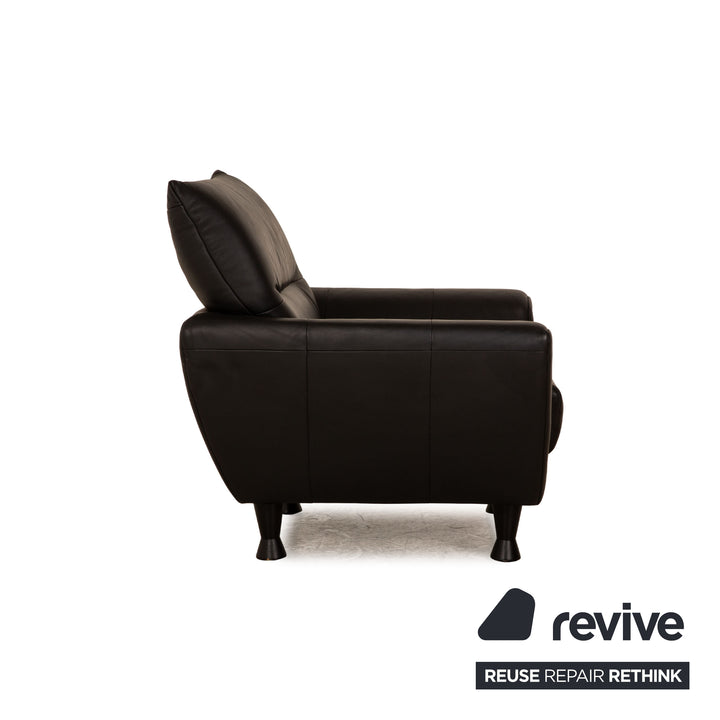 Rolf Benz BMP Leather Armchair Black