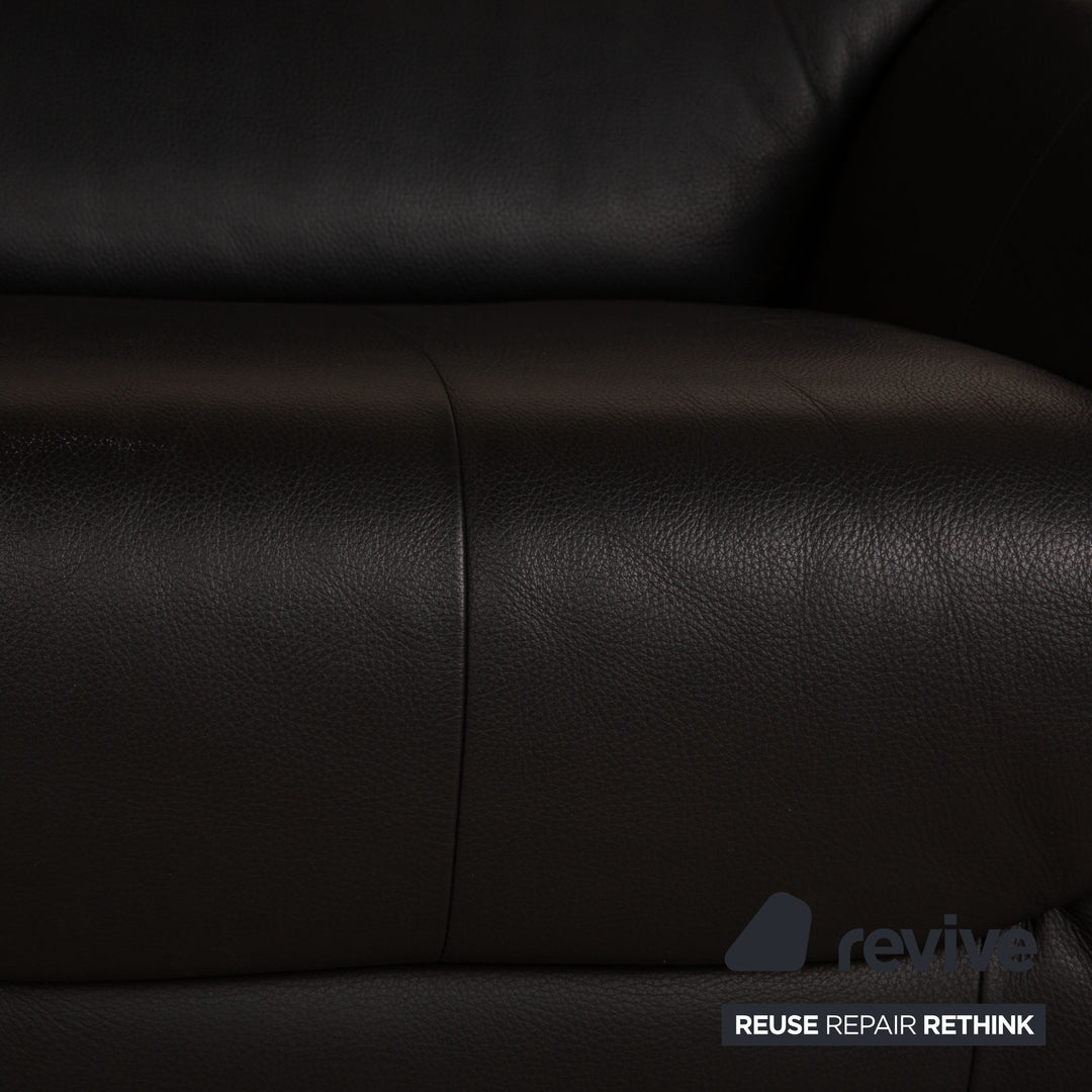 Rolf Benz BMP Leather Armchair Black