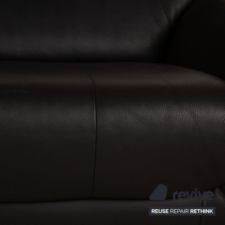 Rolf Benz BMP Leather Armchair Black