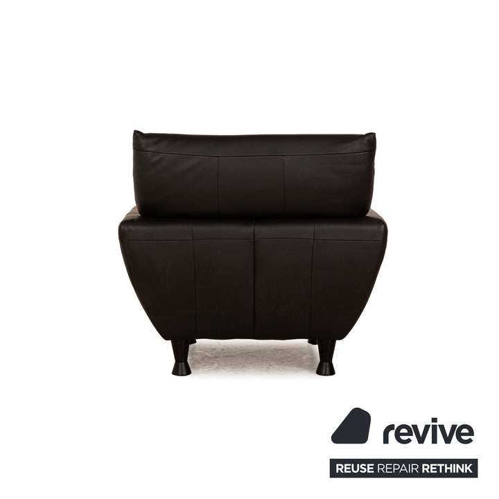 Rolf Benz BMP Leather Armchair Black