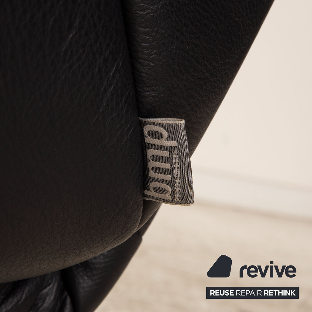 Rolf Benz BMP leather two-seater blue dark blue sofa couch