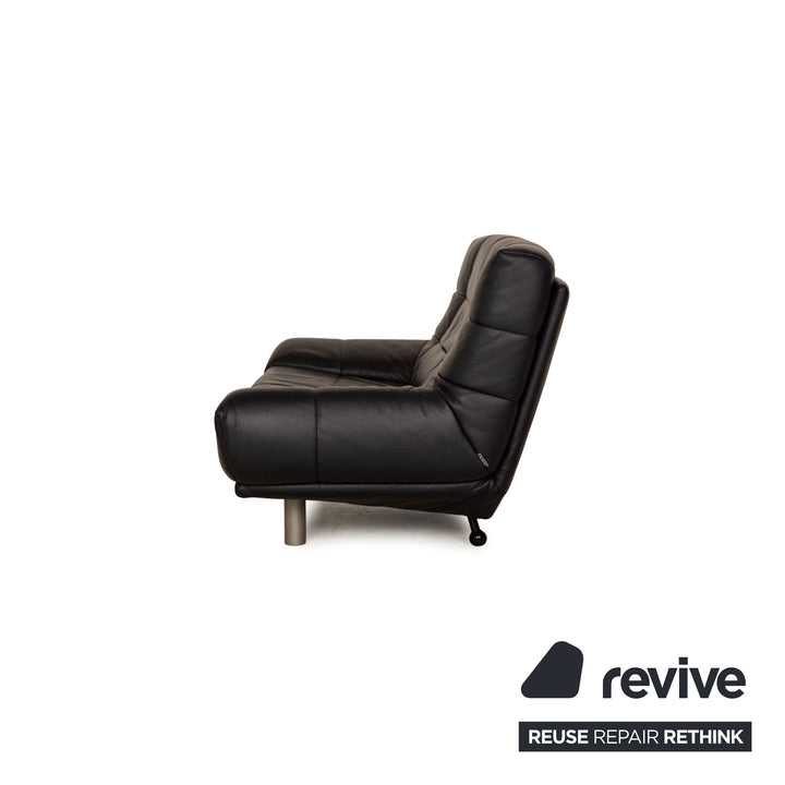 Rolf Benz BMP leather two-seater blue dark blue sofa couch