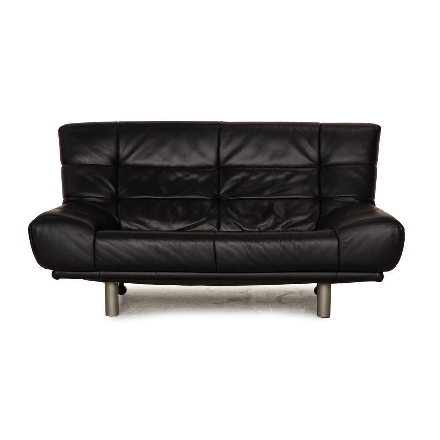 Rolf Benz BMP leather two-seater blue dark blue sofa couch