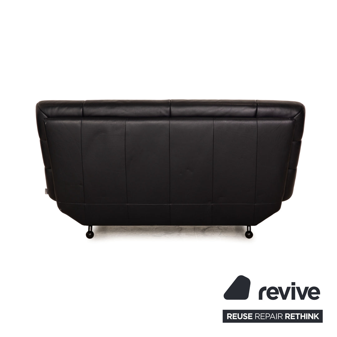 Rolf Benz BMP leather two-seater blue dark blue sofa couch