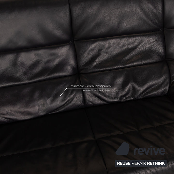 Rolf Benz BMP leather two-seater blue dark blue sofa couch