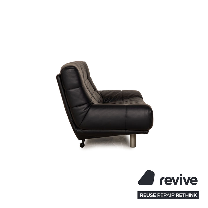 Rolf Benz BMP leather two-seater blue dark blue sofa couch