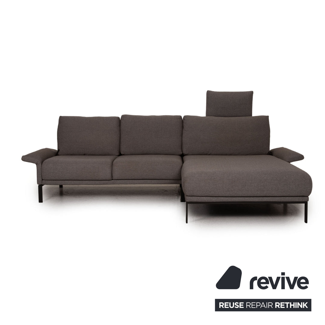 Rolf Benz Cara fabric sofa brown corner sofa couch